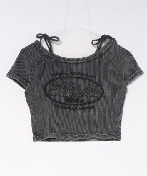 DC（ディーシー）の「DC/ディーシー 半袖 Tシャツ ショート丈 LST262308（Tシャツ/カットソー・レディース・ブラック/ホワイト/スミクロ・M/S）」の15枚目の写真