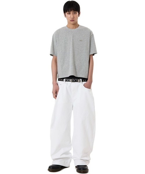 OY(オーワイ)の「『OY/オーワイ』METAL LOGO CROP TEE/メタルロゴクロップTシャツ(Tシャツ/カットソー・メンズ・ホワイト/ブラック/グレー・L/M/S)」の21枚目の写真