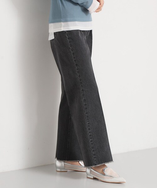 THE SHOP TK (ザ ショップ ティーケー )の「AIBO DENIM フレア(デニムパンツ・レディース・ブラック/ネイビー/ライトブルー・11/14/13/12)」の6枚目の写真