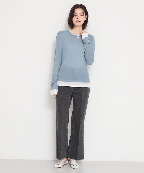 THE SHOP TK (ザ ショップ ティーケー )の「AIBO DENIM フレア(デニムパンツ・レディース・ブラック/ネイビー/ライトブルー・11/14/13/12)」の7枚目の写真