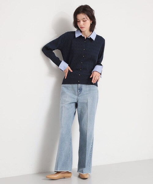 THE SHOP TK (ザ ショップ ティーケー )の「AIBO DENIM フレア(デニムパンツ・レディース・ブラック/ネイビー/ライトブルー・11/14/13/12)」の11枚目の写真