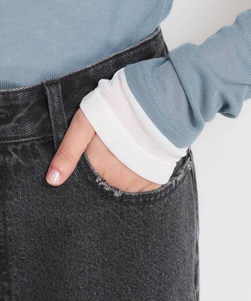 THE SHOP TK (ザ ショップ ティーケー )の「AIBO DENIM フレア(デニムパンツ・レディース・ブラック/ネイビー/ライトブルー・11/14/13/12)」の22枚目の写真