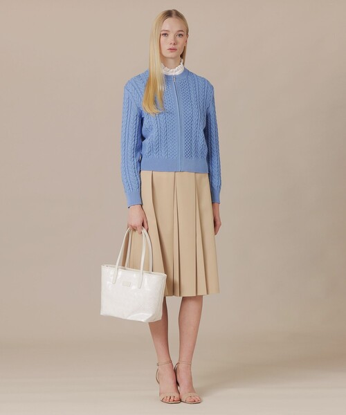 MACKINTOSH LONDON(マッキントッシュ ロンドン)の「ケーブルニットカーディガン(カーディガン/ボレロ・レディース・ライトブルー/グレー系その他/ホワイト系その他・40/38)」の7枚目の写真