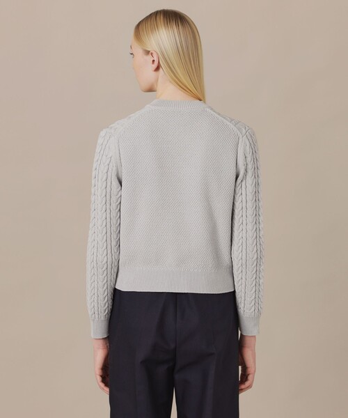 MACKINTOSH LONDON(マッキントッシュ ロンドン)の「ケーブルニットカーディガン(カーディガン/ボレロ・レディース・ライトブルー/グレー系その他/ホワイト系その他・40/38)」の10枚目の写真
