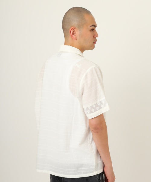 atmos（アトモス）の「atmos Open Collar SS Shirt / アトモス オープン カラー シャツ（シャツ/ブラウス・メンズ・ホワイト/ブラック・M/L/XL）」の9枚目の写真