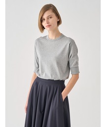 JOHN SMEDLEY（ジョンスメドレー）の「ターンバック5分袖コットンニットプルオーバー（ニット/セーター）」