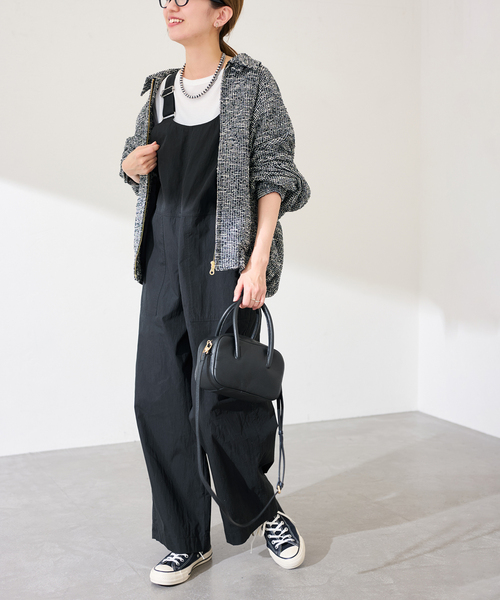 FRAMeWORK（フレームワーク）の「ヴィンテージタイプライターサロペット（サロペット/オーバーオール・レディース・ブラック/ホワイト・36/38）」の3枚目の写真