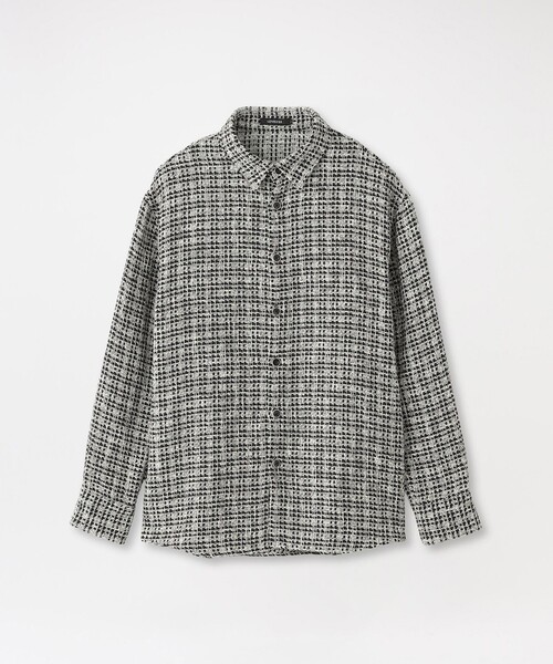 LOVELESS（ラブレス）の「ファニーツイードオーバーシャツ（シャツ/ブラウス・メンズ・ブラック/オフホワイト/グレー系その他2・L/M/S）」の3枚目の写真