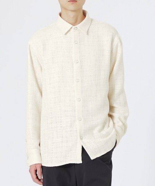 LOVELESS（ラブレス）の「ファニーツイードオーバーシャツ（シャツ/ブラウス・メンズ・ブラック/オフホワイト/グレー系その他2・L/M/S）」の4枚目の写真