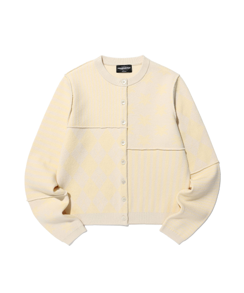 Patchwork Knit Cardigan — кардиган, айвори (NG2GSUK681A)