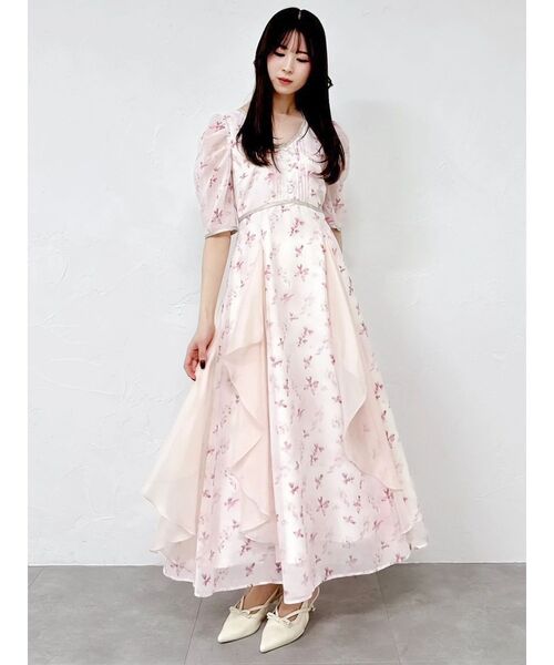 dazzlin マチラッフルフラワープリントワンピース dazzlin（ダズリン）の「マチラッフルフラワープリントワンピース