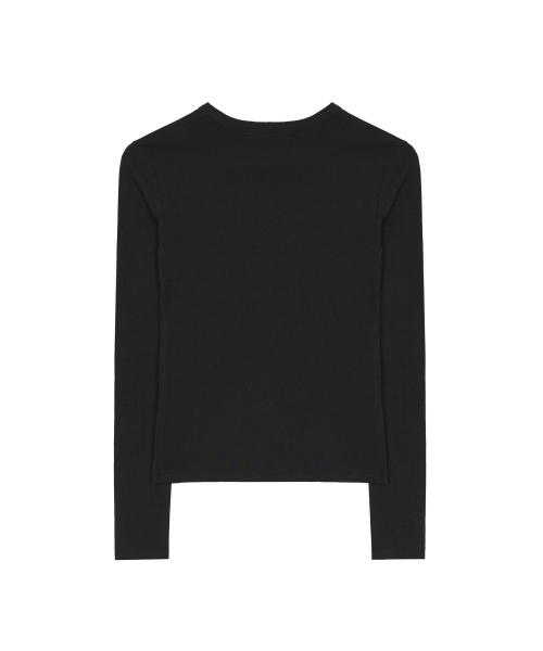 NICK&NICOLE(ニックアンドニコール)の「DIAGONAL LONG SLEEVE TOP_BLACK(Tシャツ/カットソー・レディース・その他・MEDIUM/LARGE)」の5枚目の写真