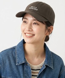 VIBGYOR | 【IZU】 キャップ 刺繍 ロゴ カーキ レディース メンズ ユニセックス カジュアル 韓国 ローキャップ(キャップ)