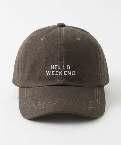 VIBGYOR（ヴィブジョー）の「【IZU】 キャップ 刺繍 ロゴ カーキ レディース メンズ ユニセックス カジュアル 韓国 ローキャップ（キャップ・レディース・ブラウン・FREE）」の5枚目の写真