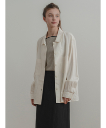 [6th] Linen shirt jacket (ivory)