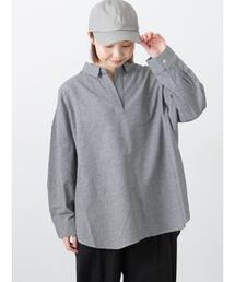 Samansa Mos2 | 後ろボタンスキッパーチュニック(シャツ/ブラウス)