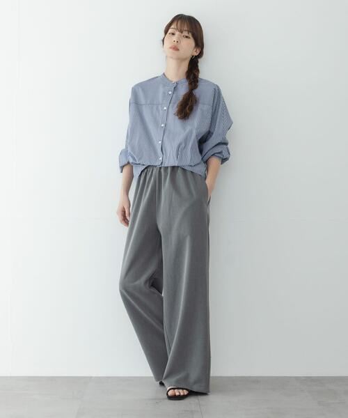 URBAN RESEARCH Sonny Label（アーバンリサーチサニーレーベル）の「『WEB限定』『毛玉防止/イージーケア』ノンストレスワイドイージーパンツ（その他パンツ・レディース・ブラック/グレー・36/38）」の4枚目の写真
