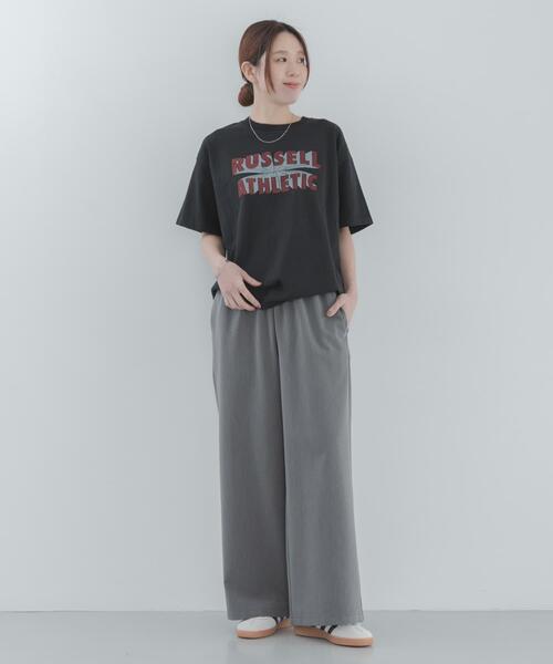 URBAN RESEARCH Sonny Label（アーバンリサーチサニーレーベル）の「『WEB限定』『毛玉防止/イージーケア』ノンストレスワイドイージーパンツ（その他パンツ・レディース・ブラック/グレー・36/38）」の11枚目の写真
