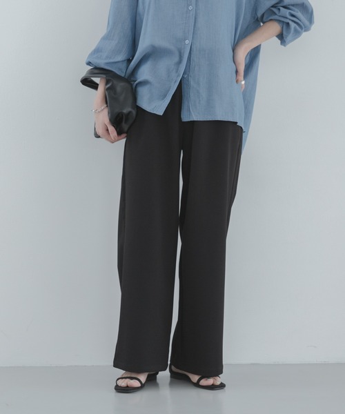 URBAN RESEARCH Sonny Label(アーバンリサーチサニーレーベル)の「『WEB限定』ノンストレスワイドイージーパンツ(その他パンツ・レディース・ブラック/グレー・36/38)」の10枚目の写真