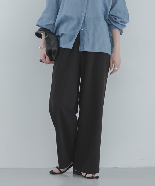 URBAN RESEARCH Sonny Label(アーバンリサーチサニーレーベル)の「『WEB限定』ノンストレスワイドイージーパンツ(その他パンツ・レディース・ブラック/グレー・36/38)」の11枚目の写真