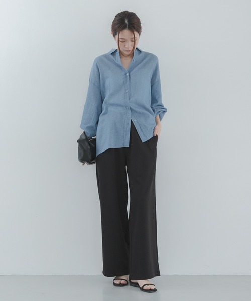 URBAN RESEARCH Sonny Label(アーバンリサーチサニーレーベル)の「『WEB限定』ノンストレスワイドイージーパンツ(その他パンツ・レディース・ブラック/グレー・36/38)」の14枚目の写真