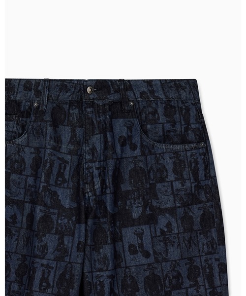 ARMANI EXCHANGE（アルマーニエクスチェンジ）の「【A|X アルマーニ エクスチェンジ】アーカイブプリント バギーショーツ_J91 BAGGY SHORT（デニムパンツ・メンズ・インディゴブルー・32inch/31inch/29inch/30inch/34inch/33inch）」の4枚目の写真