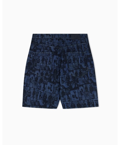 ARMANI EXCHANGE（アルマーニエクスチェンジ）の「【A|X アルマーニ エクスチェンジ】アーカイブプリント バギーショーツ_J91 BAGGY SHORT（デニムパンツ・メンズ・インディゴブルー・32inch/31inch/29inch/30inch/34inch/33inch）」の3枚目の写真