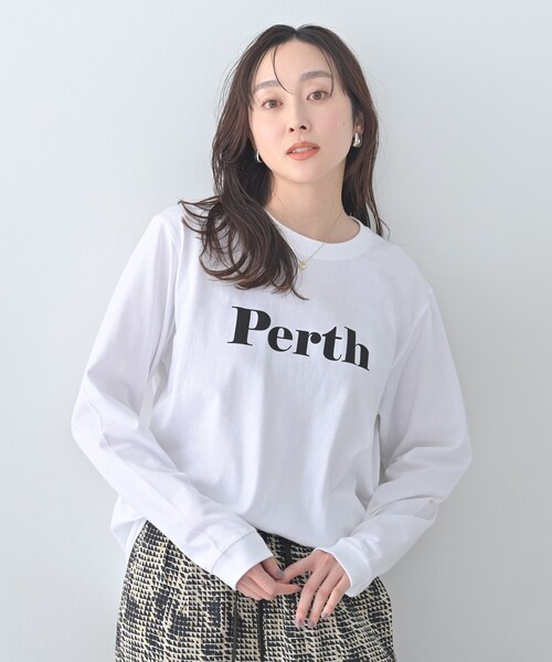 Healthy denim(ヘルシーデニム)の「【Healthy DENIM】PerthロングTシャツ(Tシャツ/カットソー・レディース・ホワイト/ベビーピンク/ブラック・02)」の5枚目の写真