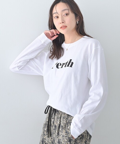 Healthy denim(ヘルシーデニム)の「【Healthy DENIM】PerthロングTシャツ(Tシャツ/カットソー・レディース・ホワイト/ベビーピンク/ブラック・02)」の6枚目の写真