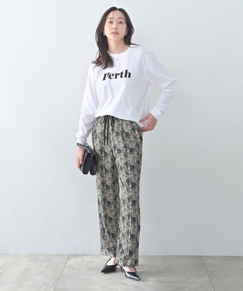 Healthy denim(ヘルシーデニム)の「【Healthy DENIM】PerthロングTシャツ(Tシャツ/カットソー・レディース・ホワイト/ベビーピンク/ブラック・02)」の7枚目の写真