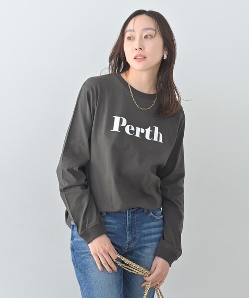 Healthy denim(ヘルシーデニム)の「【Healthy DENIM】PerthロングTシャツ(Tシャツ/カットソー・レディース・ホワイト/ベビーピンク/ブラック・02)」の9枚目の写真