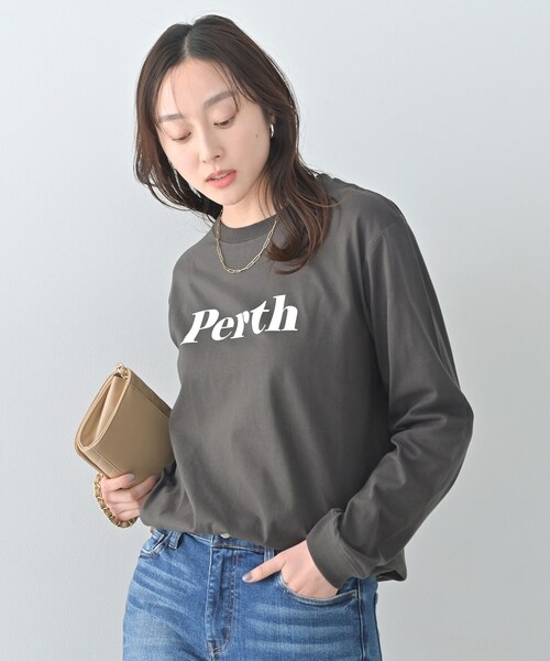 Healthy denim(ヘルシーデニム)の「【Healthy DENIM】PerthロングTシャツ(Tシャツ/カットソー・レディース・ホワイト/ベビーピンク/ブラック・02)」の10枚目の写真
