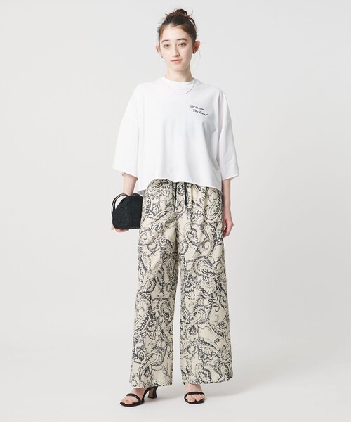 SACRA（サクラ）の「＜SACRA＞ペイズリー イージーパンツ（その他パンツ・レディース・オフホワイト・36）」の4枚目の写真