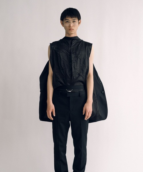 KEISUKEYOSHIDA(ケイスケヨシダ)の「Peaked Lapel Jacket (sleeveless lining)(テーラードジャケット・レディース・ブラック・M/S)」の19枚目の写真