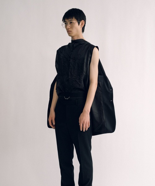 KEISUKEYOSHIDA(ケイスケヨシダ)の「Peaked Lapel Jacket (sleeveless lining)(テーラードジャケット・レディース・ブラック・M/S)」の20枚目の写真