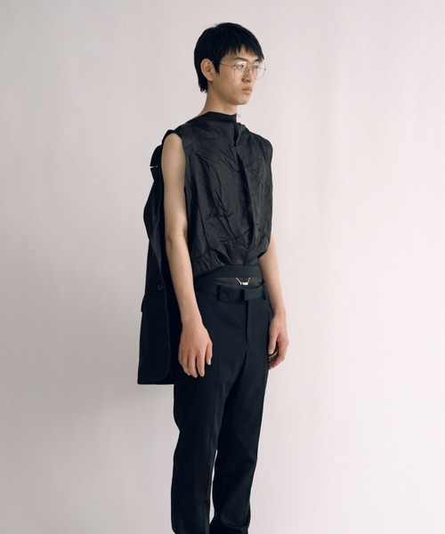 KEISUKEYOSHIDA(ケイスケヨシダ)の「Peaked Lapel Jacket (sleeveless lining)(テーラードジャケット・レディース・ブラック・M/S)」の21枚目の写真