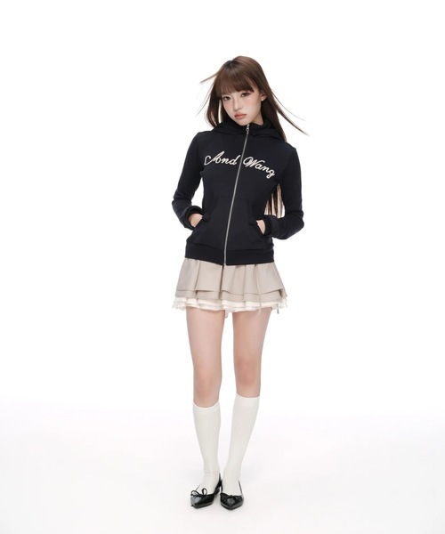 Patina Rib Hoodie（スウェット）｜andwang（アンドワン）の