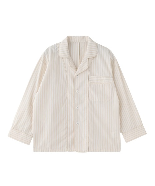 MILKFED.（ミルクフェド）の「STRIPED PAJAMA SHIRT（シャツ/ブラウス・レディース・オフホワイト/ライトピンク/ライトブルー・ONE SIZE）」の18枚目の写真