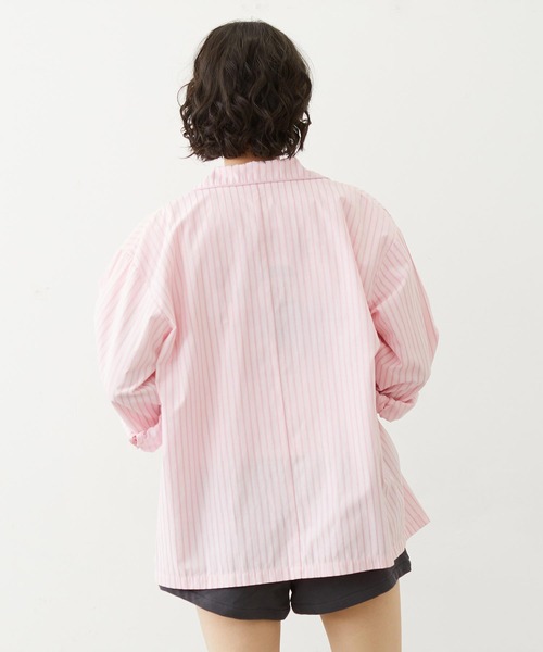 MILKFED.（ミルクフェド）の「STRIPED PAJAMA SHIRT（シャツ/ブラウス・レディース・オフホワイト/ライトピンク/ライトブルー・ONE SIZE）」の13枚目の写真