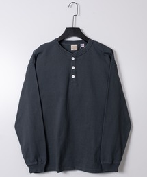 Goodwear（グッドウェア）の「【h】〔Goodwear/グッドウェア〕USAコットン ヘビーウェイト ヘンリーネック ロングスリーブTシャツ/無地（Tシャツ/カットソー）」