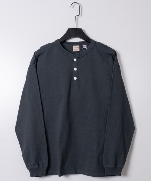 Goodwear（グッドウェア）の「【h】〔Goodwear/グッドウェア〕USAコットン ヘビーウェイト ヘンリーネック ロングスリーブTシャツ/無地（Tシャツ/カットソー・メンズ・チャコールグレー/ブラック/ホワイト/ネイビー/ブルー系その他・SMALL/MEDIUM/LARGE）」の5枚目の写真