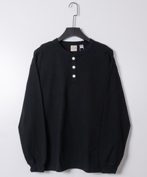 Goodwear（グッドウェア）の「【h】〔Goodwear/グッドウェア〕USAコットン ヘビーウェイト ヘンリーネック ロングスリーブTシャツ/無地（Tシャツ/カットソー）」