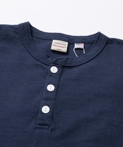 Goodwear（グッドウェア）の「【h】〔Goodwear/グッドウェア〕USAコットン ヘビーウェイト ヘンリーネック ロングスリーブTシャツ/無地（Tシャツ/カットソー・メンズ・チャコールグレー/ブラック/ホワイト/ネイビー/ブルー系その他・SMALL/MEDIUM/LARGE）」の6枚目の写真