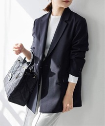 SLOBE IENA | 《WEB限定/セットアップ対応可/追加3》ウォッシャブルツイルダブルジャケット(テーラードジャケット)