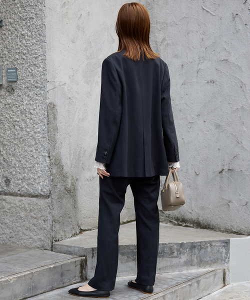 SLOBE IENA(スローブイエナ)の「《WEB限定/セットアップ対応可/追加3》ウォッシャブルツイルダブルジャケット(テーラードジャケット・レディース・グレー/ネイビー・38/36)」の10枚目の写真