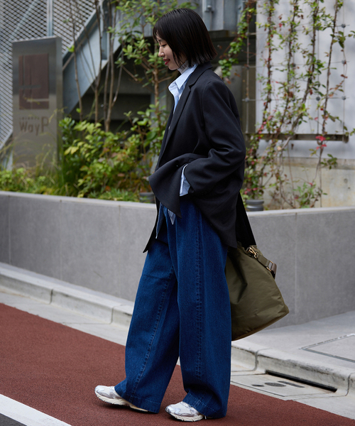 SLOBE IENA(スローブイエナ)の「《WEB限定/セットアップ対応可/追加3》ウォッシャブルツイルダブルジャケット(テーラードジャケット・レディース・グレー/ネイビー・38/36)」の6枚目の写真