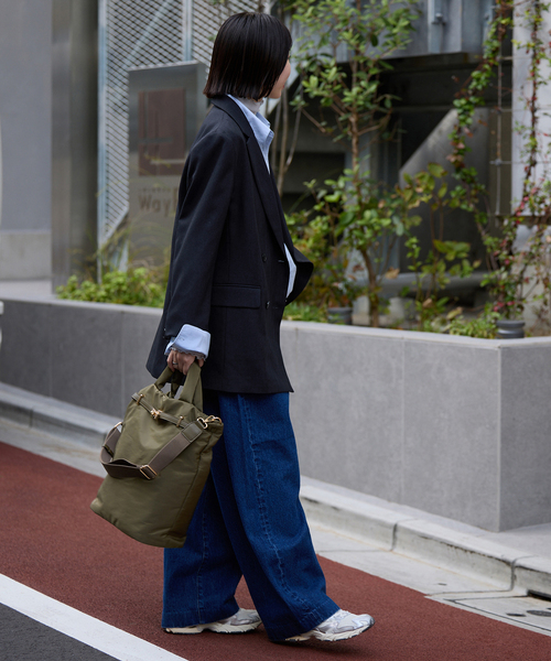 SLOBE IENA(スローブイエナ)の「《WEB限定/セットアップ対応可/追加3》ウォッシャブルツイルダブルジャケット(テーラードジャケット・レディース・グレー/ネイビー・38/36)」の5枚目の写真