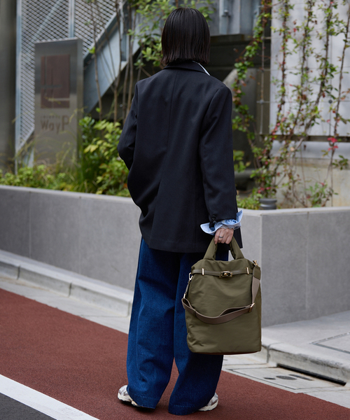 SLOBE IENA(スローブイエナ)の「《WEB限定/セットアップ対応可/追加3》ウォッシャブルツイルダブルジャケット(テーラードジャケット・レディース・グレー/ネイビー・38/36)」の4枚目の写真