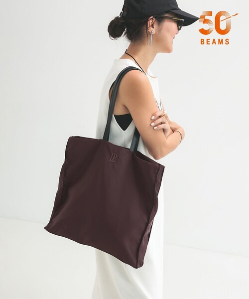 Demi-Luxe BEAMS(デミルクス ビームス)の「ロゴ エンブロイダリー トートバッグ(トートバッグ・レディース・オフホワイト/ブラウン・ONE SIZE)」の2枚目の写真