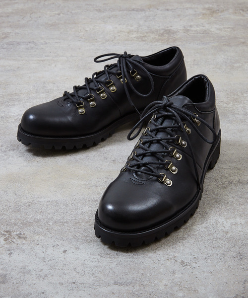 PADRONE(パドローネ)の「PADRONE パドローネ / TREKKING SHOES WATER PROOF LEATHER トレッキングシューズ 防水レザー 日本製 / PU8054-2101(ブーツ・メンズ・ブラック/ダークブラウン・42/41/40)」の4枚目の写真